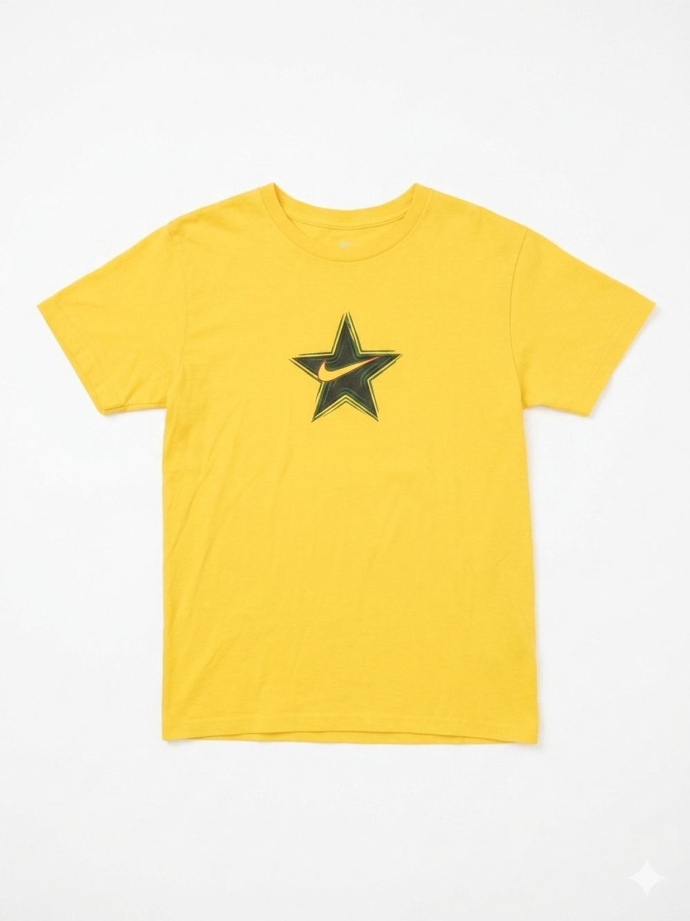VINTAGE Nike Yellow Star Logo T-Shirt